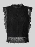 Only Regular Fit Blusentop ohne Ärmel Modell 'KARO' in Black, Größe L