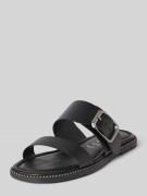 Tamaris Pantoletten aus echtem Leder in Black, Größe 37