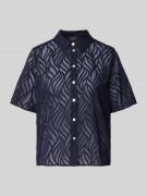 s.Oliver BLACK LABEL Regular Fit Bluse mit semitransparentem Strukturm...