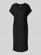Soyaconcept Midikleid mit V-Ausschnitt Modell 'Delia' in Black, Größe ...