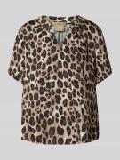 Smith and Soul Regular Fit Bluse aus Viskose mit V-Ausschnitt in Beige...
