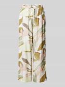 ZABAIONE Stoffhose mit elastischem Bund in Khaki, Größe L