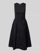 s.Oliver RED LABEL Regular Fit Midikleid aus Baumwoll-Mix in Black, Gr...
