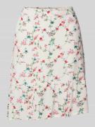 Pieces Regular Fit Mini-Rock aus reiner Viskose Modell 'FYA' in Weiss,...