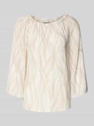 s.Oliver BLACK LABEL Regular Fit Bluse mit weitem 3/4-Arm in Beige, Gr...
