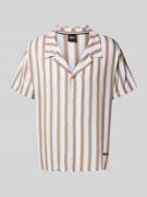 BOSS Relaxed Fit Freizeithemd mit Resortkragen in Beige, Größe XL