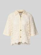 Smith and Soul Relaxed Fit Bluse aus Häkelspitze in Offwhite, Größe M