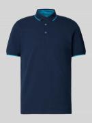s.Oliver RED LABEL Regular Fit Poloshirt aus Baumwoll-Mix in Dunkelbla...