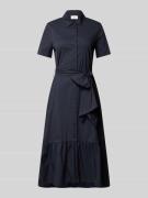 ROBE LÉGÈRE Hemblusenkleid mit Bindegürtel in Marine, Größe 40