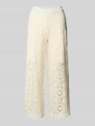 Smith and Soul Cropped Hose mit Häkelspitze und elastischem Bund in Of...