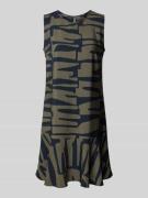 OPUS Minikleid mit Rundhalsausschnitt Modell 'Wenola' in Petrol, Größe...