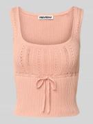 Review Tanktop mit Square-Neck-Ausschnitt in Altrosa, Größe L