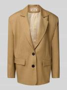 Stella Nova Relaxed Fit Blazer mit Pattentaschen in Hellbraun, Größe 4...