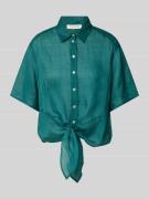 Christian Berg Woman Regular Fit Bluse mit Knoten-Detail in Smaragd, G...