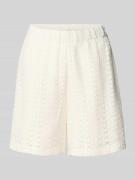 Jake*s Casual Shorts mit elastischem Bund in Offwhite, Größe XL