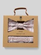 Prince Bowtie Fliege und Einstecktuch aus Seide mit Paisley-Muster in ...