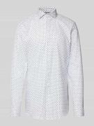 Jake*s Slim Fit Business-Hemd mit extra langem Arm in Weiss, Größe 41/...