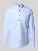 Jake*s Super Slim Fit Business-Hemd mit Kentkragen in Bleu, Größe 35/3...