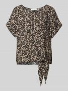 Christian Berg Woman Relaxed Fit Bluse mit Knotendetail in Black, Größ...
