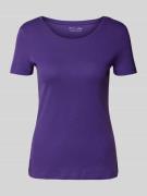 Christian Berg Woman T-Shirt mit geripptem Rundhalsausschnitt in Lila,...