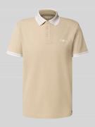 Tom Tailor Regular Fit Poloshirt aus Baumwoll-Mix in Beige, Größe L