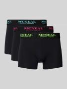 MCNEAL Trunks mit elastischem Label-Bund im 3er-Pack in Black, Größe L