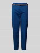 Christian Berg Woman Slim Fit Stoffhose mit verkürztem Schnitt in Blau...