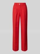 Christian Berg Woman Loose Fit Stoffhose aus Viskose-Leinen-Mix in Rot...