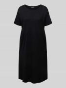 Tom Tailor Denim Loose Fit knielanges Kleid aus Baumwoll-Mix in Black,...