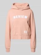 Review Hoodie mit Kapuze in Altrosa, Größe L
