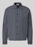 REVIEW Freizeithemd mit Knopfleiste in Anthrazit, Größe XS