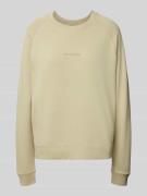 Marc O'Polo Denim Oversized Sweatshirt mit Label-Print in Schilf, Größ...