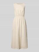 MSCH Copenhagen Midikleid mit Smok-Details Modell 'Disa' in Sand, Größ...