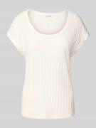 Marc O'Polo Slim Fit T-Shirt aus Baumwoll-Mix in Offwhite, Größe L