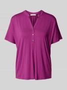 Marc O'Polo Comfort Fit T-Shirt mit V-Ausschnitt in Fuchsia, Größe L