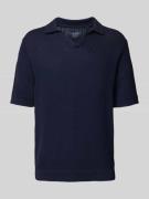 MCNEAL Regular Fit Strickpolo mit Strukturmuster in Dunkelblau, Größe ...
