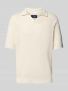 MCNEAL Regular Fit Poloshirt mit Strukturmuster in Ecru, Größe L