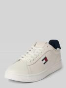 Tommy Jeans Low Top Sneaker aus Rindsleder in Weiss, Größe 40