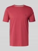Fynch-Hatton T-Shirt mit Label-Stitching in Koralle, Größe L