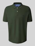 Fynch-Hatton Regular Fit Poloshirt mit Logo-Stitching in Dunkelgruen, ...