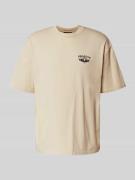 Pegador Oversized T-Shirt mit Label-Stitching Modell 'Hamker' in Beige...