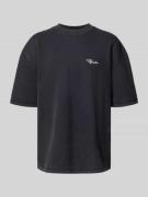 Pegador Oversized T-Shirt mit Label-Stitching in Black, Größe L