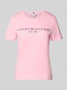 Tommy Hilfiger Regular Fit T-Shirt aus reiner Baumwolle in Pink, Größe...