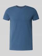 Tommy Hilfiger Slim Fit T-Shirt aus Baumwoll-Elasthan-Mix in Jeansblau...