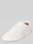 BOSS Low Top Sneaker aus genarbtem Rindsleder in Weiss, Größe 41