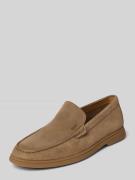 BOSS Loafer aus Veloursleder in Beige, Größe 41