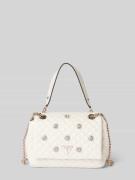 Guess Handtasche mit Steppnähten Modell 'EVERLEE' in Ecru, Größe 1