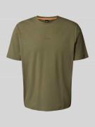 BOSS Orange Regular Fit T-Shirt aus Baumwoll-Mix in Khaki, Größe S