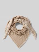 HUGO Halstuch mit Fransen Modell 'Alyin' in Hellbraun, Größe 1