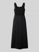 comma Midikleid mit Karree-Ausschnitt und Eingrifftaschen in Black, Gr...